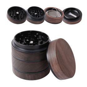 Amazon Top Selling Spice Grinder Custom Aluminum Zinc Alloy Material Smoking Tobacco Herb Grinder with Magnetic Closure (Color: Black)