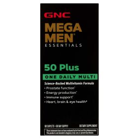 GNC Mega Men�� 50-Plus One Daily Multivitamin, 60 Tablets, Vitamin and Mineral Support (Brand: GNC)